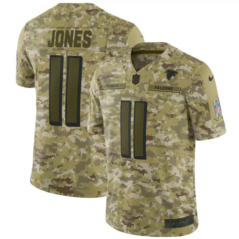Julio Jones 11 Falcons Jersey Camouflage Salute To Service Men Alternate Custom Design