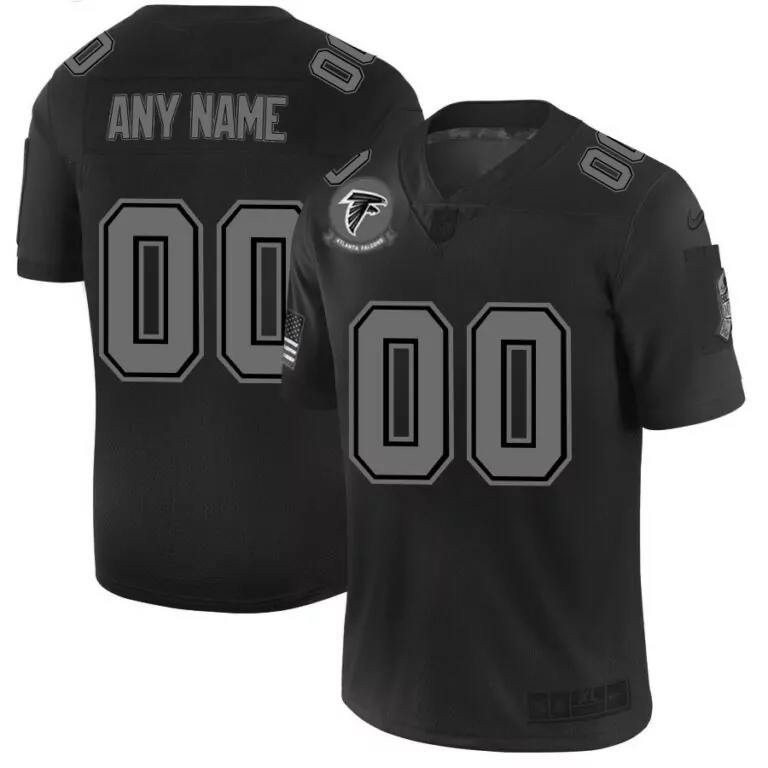 Atlanta Falcons Jersey Black USA Flag Men Gray Fashion