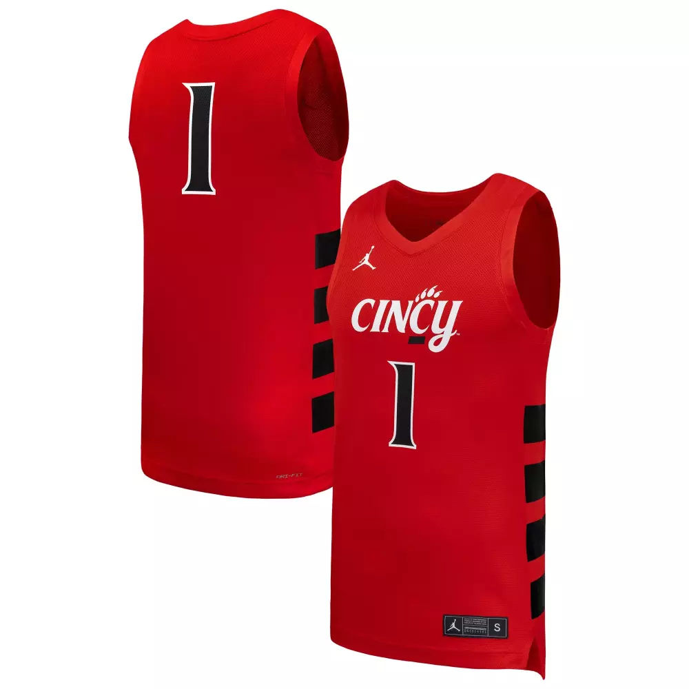 Cincinnati 1 Jersey Red Men Black Replica