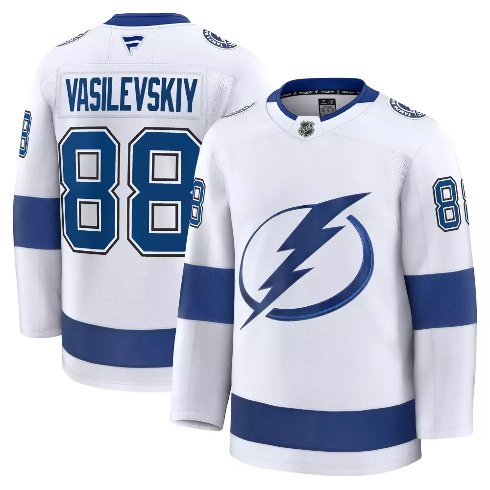 Andrei Vasilevskiy 88 Jersey White Tampa Bay Lightning Men Replica Blue Home