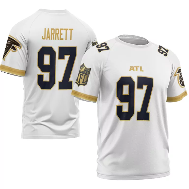 Grady Jarrett 97 Atlanta Falcons Jersey White Men Alternate Black Gold