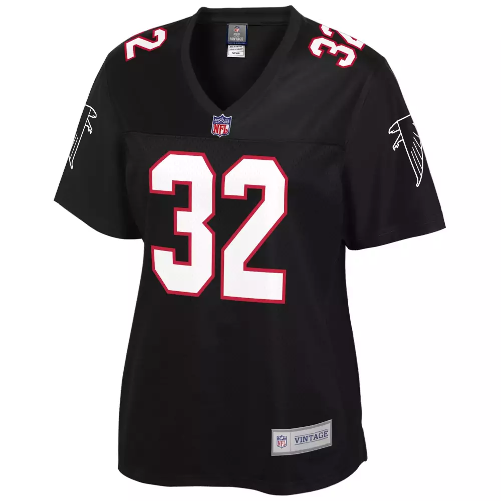 Jamal Anderson 32 Atlanta Falcons Jersey Black Vintage Women Player White Red Pro