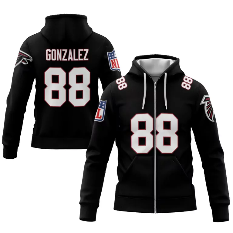 Tony Gonzalez 88 Atlanta Falcons Jersey Black Men Hoodie White Red Vapor Limited