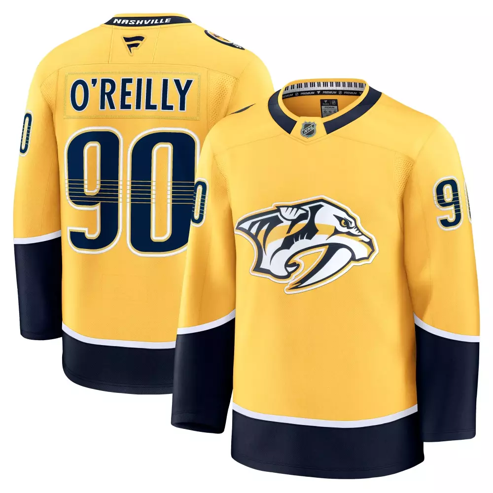 Ryan O'reilly 90 Jersey Yellow Nashville Predators Men Authentic Navy Blue White