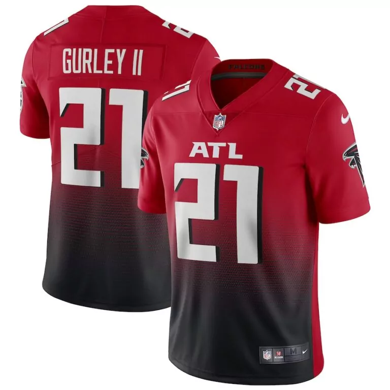 Todd Gurley 21 Atlanta Falcons Jersey Red Men Gradient Alternate Black White Vapor