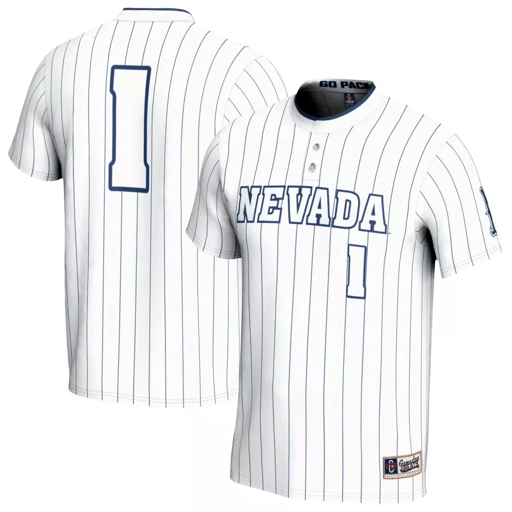 Inverted Nevada 1 Jersey White Wolf Pack Gameplay Men Navy Blue Gameday Unisex Fashion