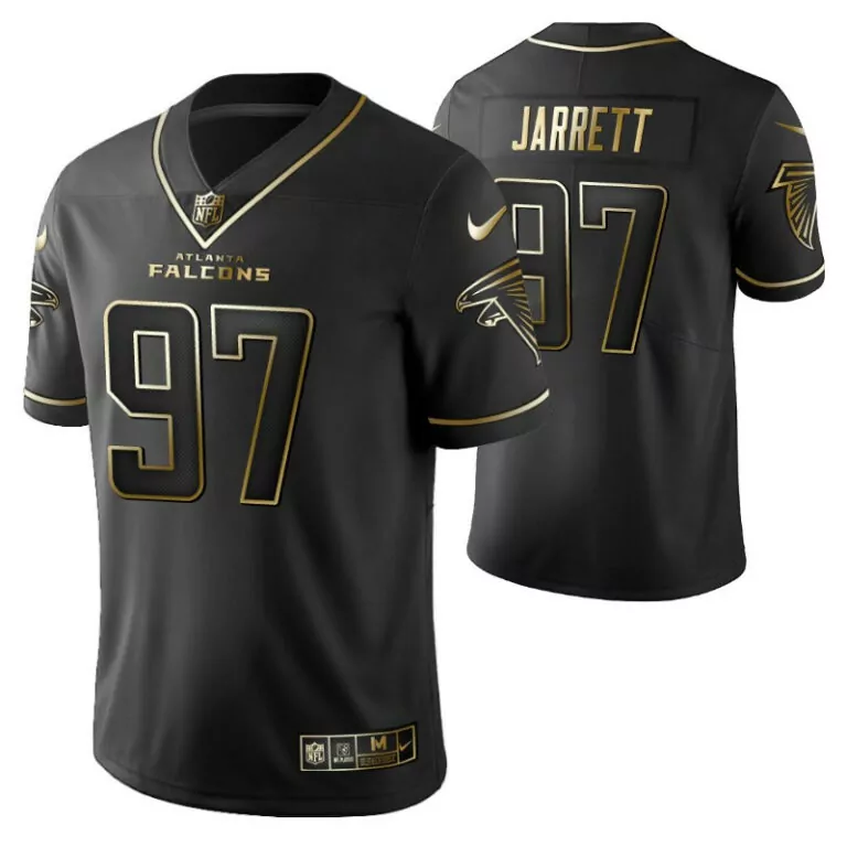 Grady Jarrett 97 Atlanta Falcons Jersey Black Men Gold