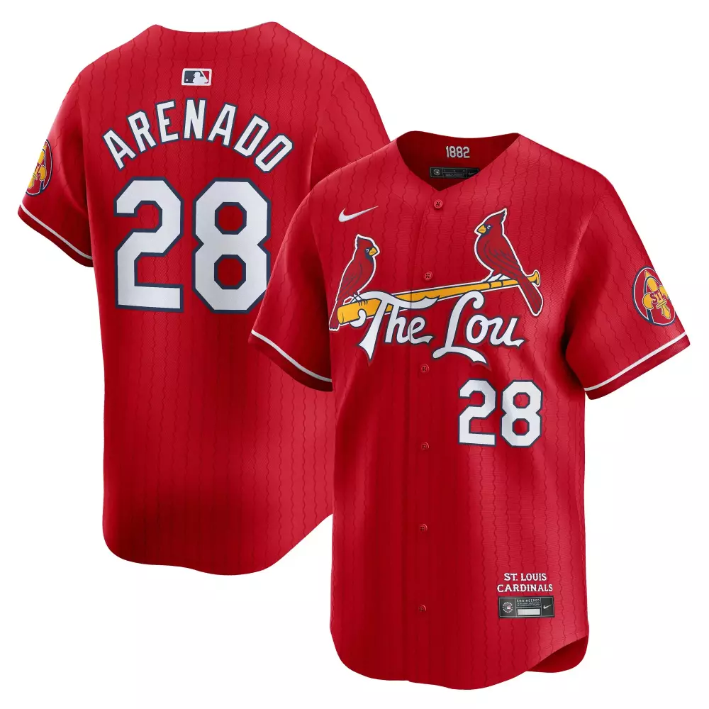 Nolan Arenado 28 Jersey Red 1882 St. Louis Cardinals Men White Limited