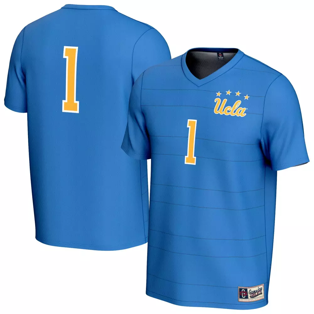 Custom Ucla 1 Jersey Blue Gametime Yellow White Gameday Unisex Fashion