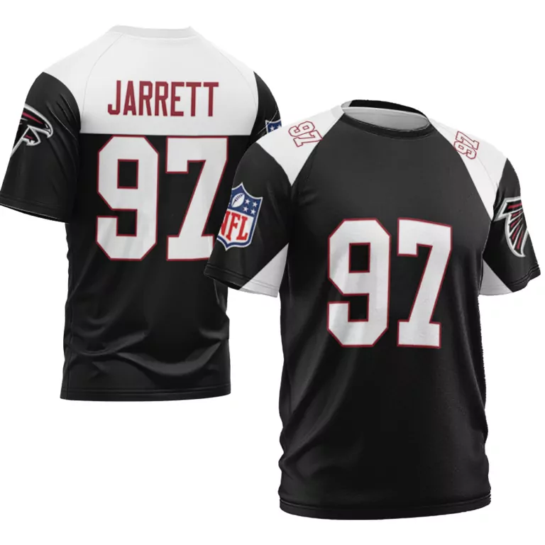 Grady Jarrett 97 Atlanta Falcons Jersey Black Men White Red Vapor Limited Alternate