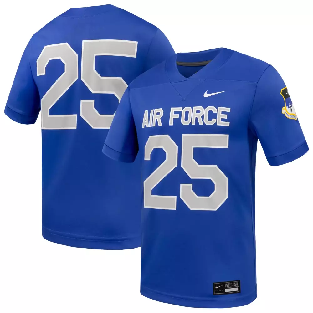 Air Force 25 Jersey Blue United States Men White Grey Replica Game