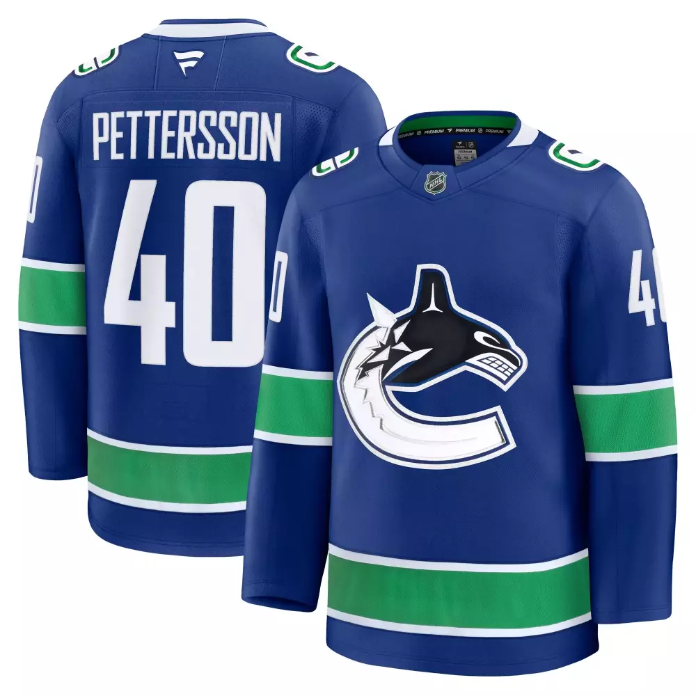 Elias Pettersson 40 Jersey Blue Vancouver Canucks Men Green White Alternate