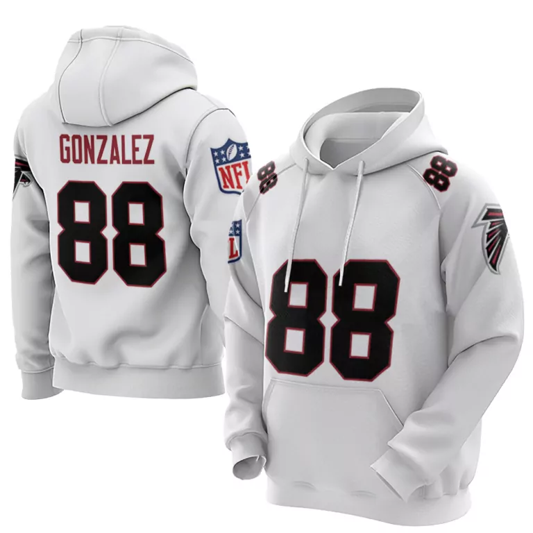Tony Gonzalez 88 Atlanta Falcons Jersey White Men Hoodie Black Red Vapor Limited