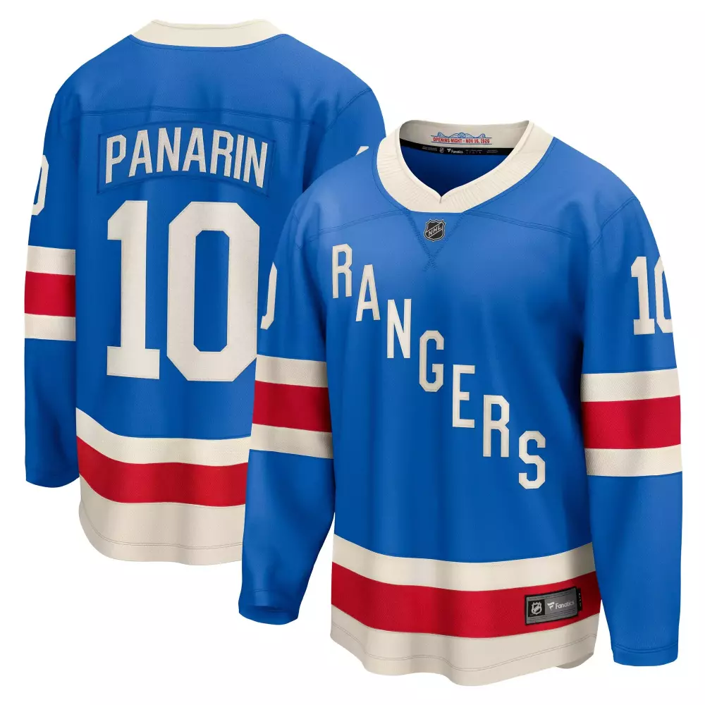 Artemi Panarin 10 Rangers Jersey Blue Men White Red Cream Breakaway