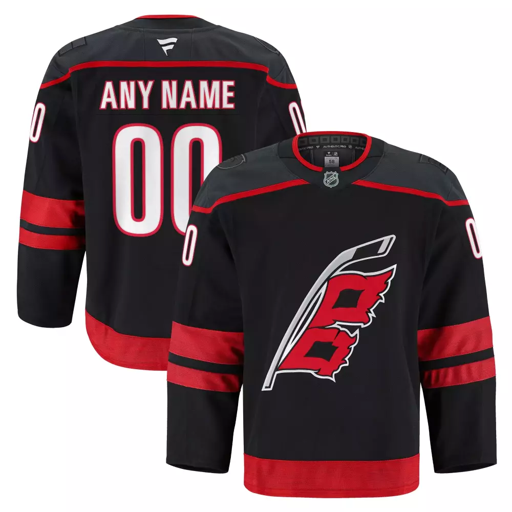 Carolina Hurricanes Jersey Black Men Replica Red Home Authentic Pro Custom