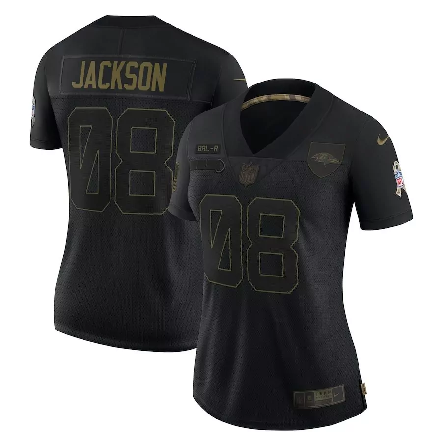 Lamar Jackson 8 Baltimore Ravens Jersey Black 100th Season Men NFL Alternate Olive Green