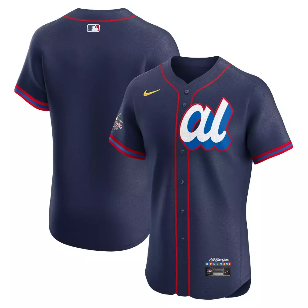 Ronald Acuña Jr. 13 Jersey Navy 2023 All-star Game Atlanta Braves Atl 2025 Men Red