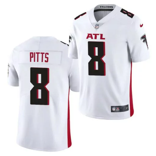 Kyle Pitts 8 Falcons Jersey White Men Red Black Vapor Stitched