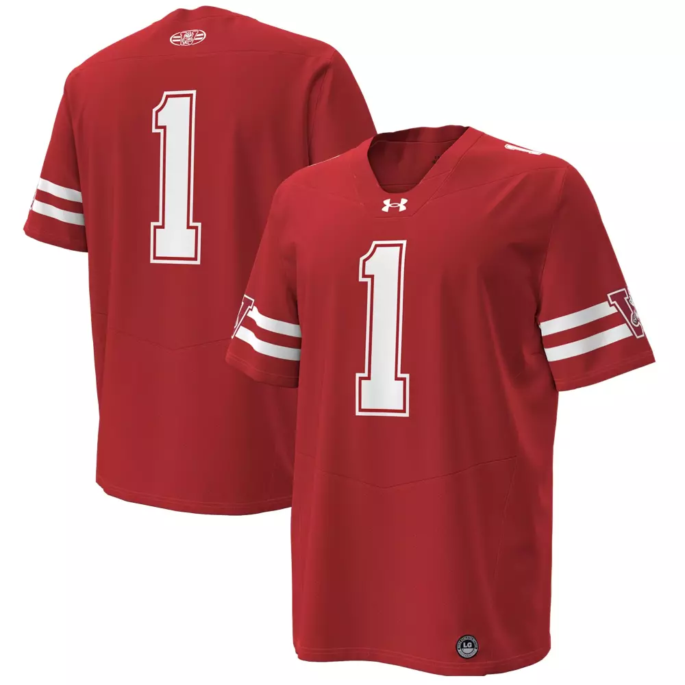 Custom Nebraska Cornhuskers 1 Jersey Red Men White Throwback Home Replica Game