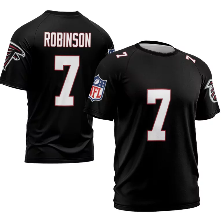 Bijan Robinson 7 Atlanta Falcons Jersey Black Men Replica White Red Vapor Limited