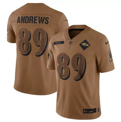 Mark Andrews 89 Ravens Jersey Brown Men Standard Navy Stitched