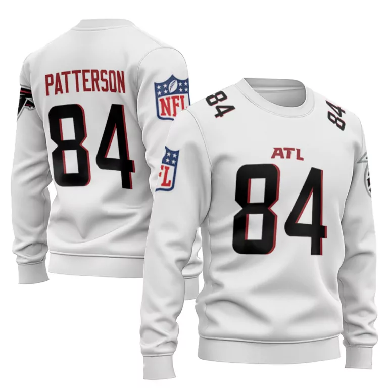 Kyle Pitts 84 Atlanta Falcons Jersey White Men Sweatshirt Black Red Game