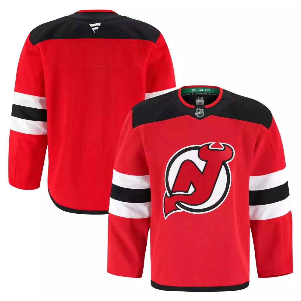 Nico Hischier 13 Jersey Red New Devils Men NHL Black White Home Authentic Pro