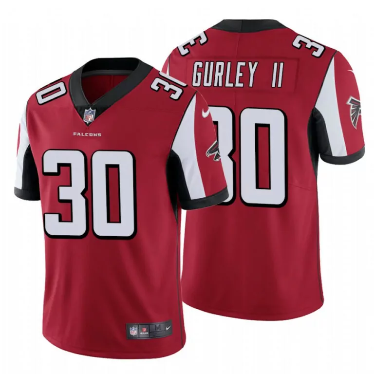Todd Gurley 30 Falcons Jersey Red Men Replica Black White Vapor Stitched