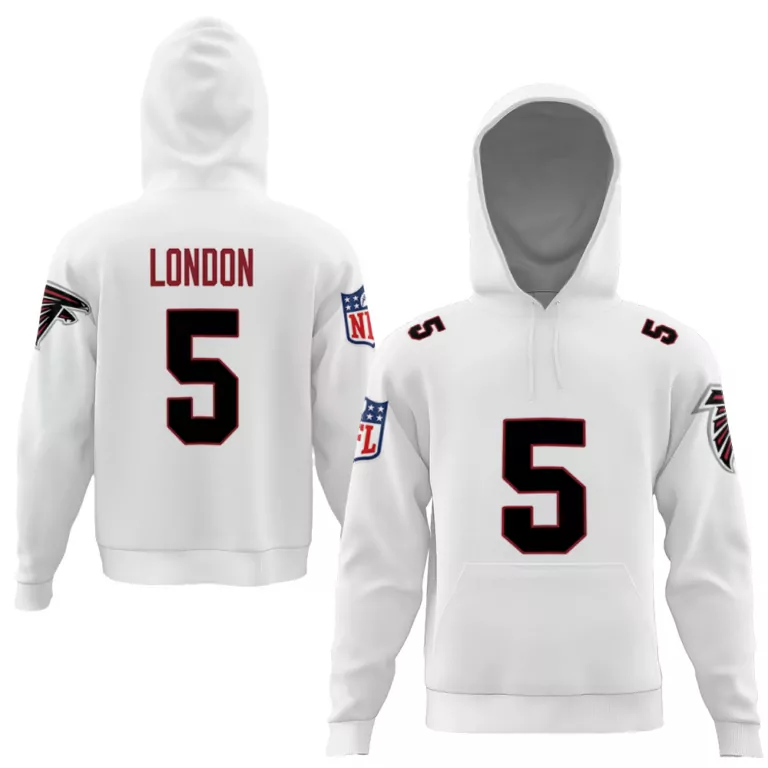 Drake London 5 Atlanta Falcons Jersey White NFL Men Hoodie Black Red Vapor Limited