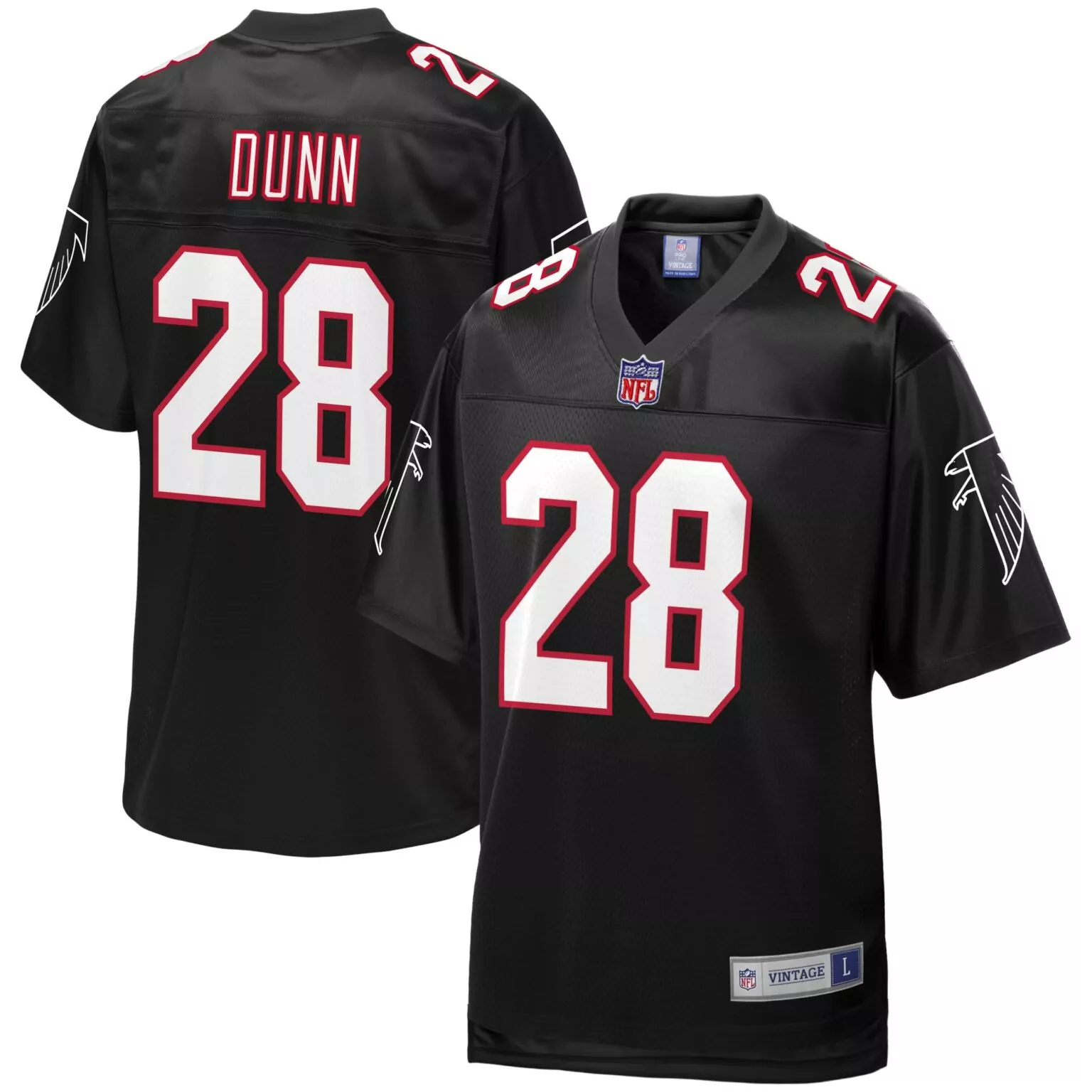 Warrick Dunn 28 Atlanta Falcons Jersey Black Vintage Men Player White Red Pro Retired
