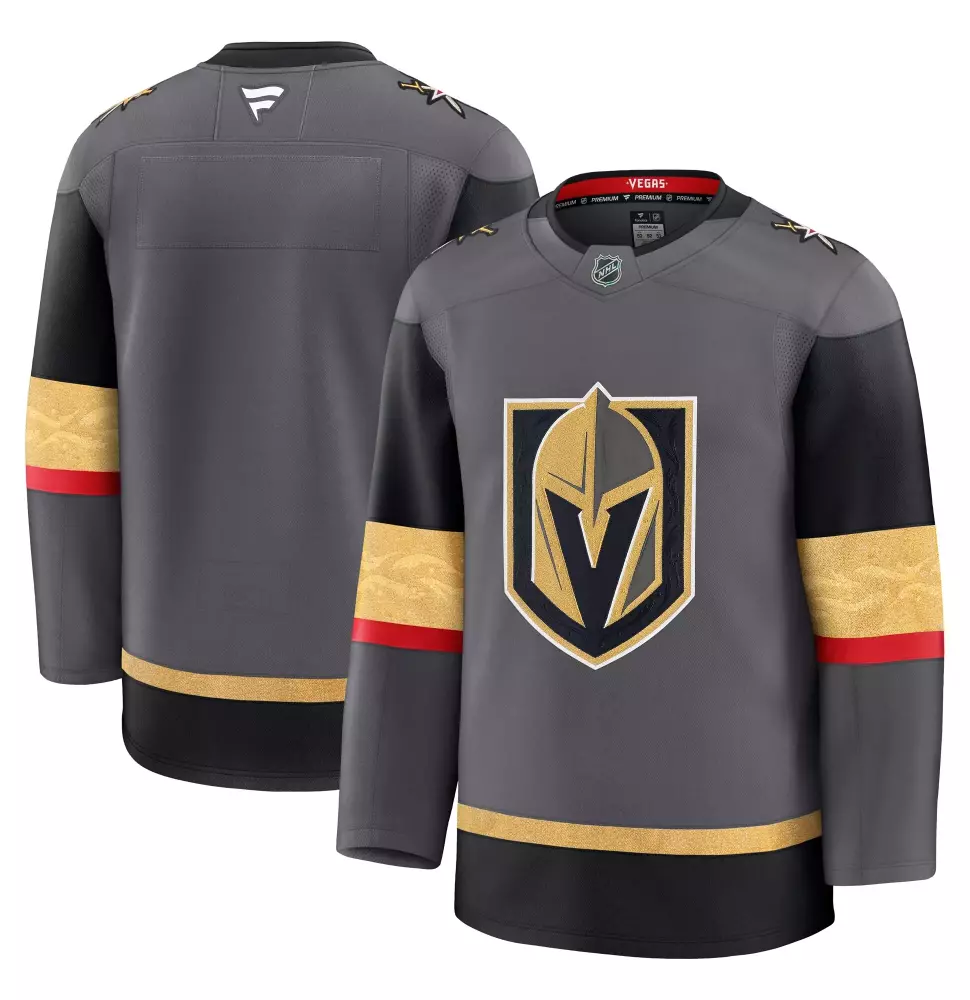 Custom Vegas Golden Knights Jersey Gray Men Black Gold Red Alternate