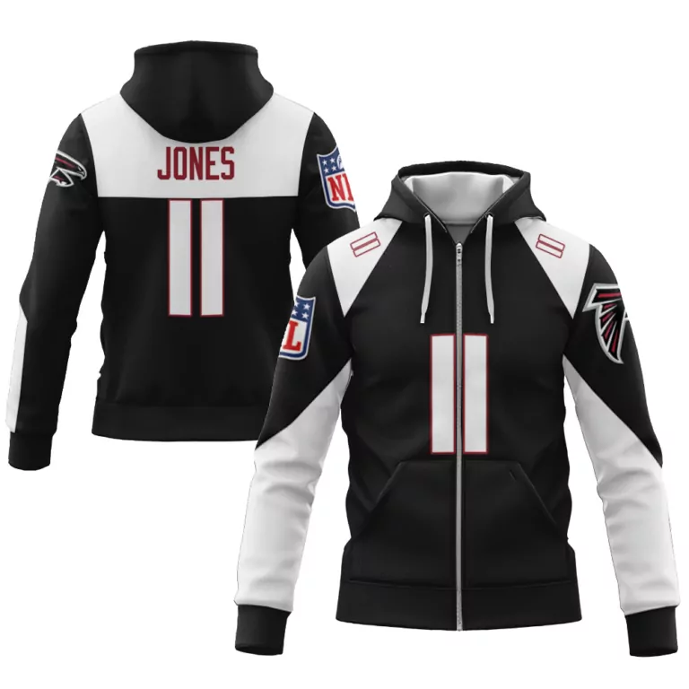 Julio Jones 11 Atlanta Falcons Jersey Black NFC Men Hoodie White Red Vapor Limited