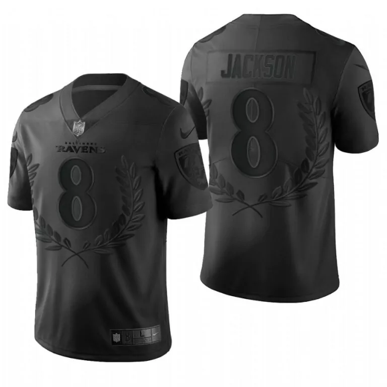 Lamar Jackson 8 Baltimore Ravens Jersey Black Men Standard Vapor