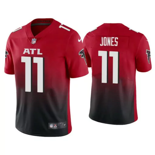 Julio Jones 11 Atlanta Falcons Jersey Red Men Team Split Design Black Alternate Vapor