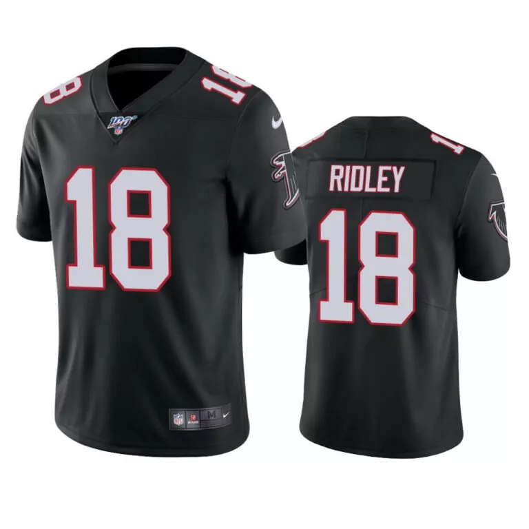 Calvin Ridley 18 Atlanta Falcons Jersey Black Men Red White Vapor Stitched