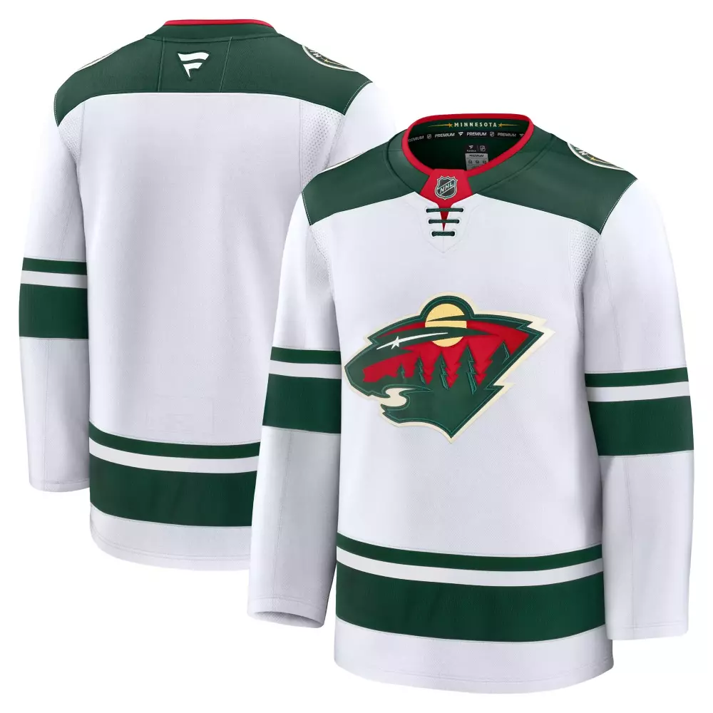 Minnesota Wild Jersey White Men Alternate Green Red Away