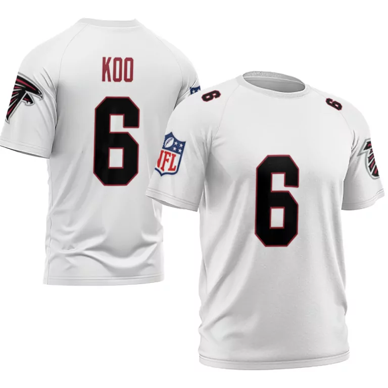Younghoe Koo 6 Atlanta Falcons Jersey White Men Alternate Black Red Vapor Limited