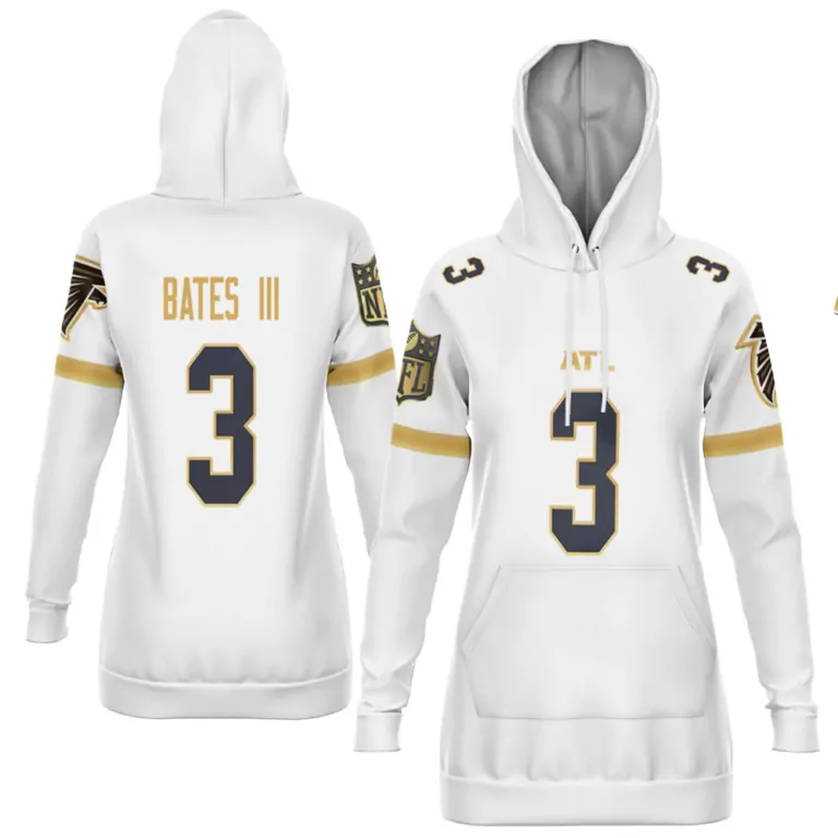 Jessie Bates Iii 3 Jersey White Atlanta Falcons Women Hoodie Gold Black Navy