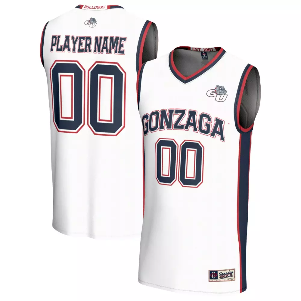 Gonzaga Bulldogs Jersey White Gameday Greats Men Navy Blue Red Unisex Fashion