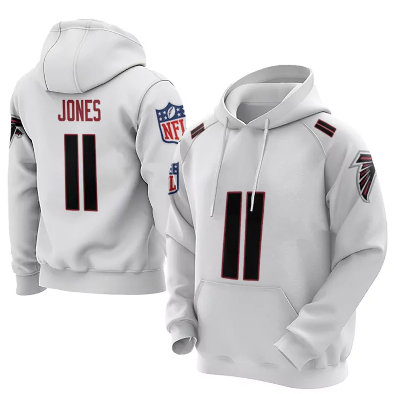 Julio Jones 11 Atlanta Falcons Jersey White Men Hoodie Black Red Vapor Limited