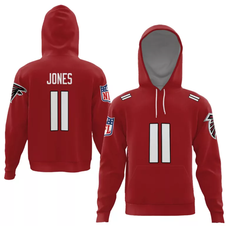 Julio Jones 11 Atlanta Falcons Jersey Red Men Hoodie White Black Vapor Limited
