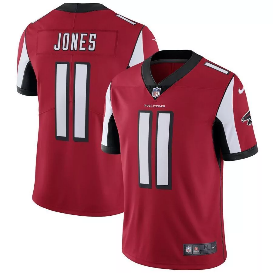 Julio Jones 11 Falcons Jersey Red Men White Black Vapor Limited