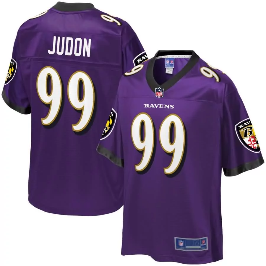 Matthew Judon 99 Ravens Jersey Purple Men White Gold Pro