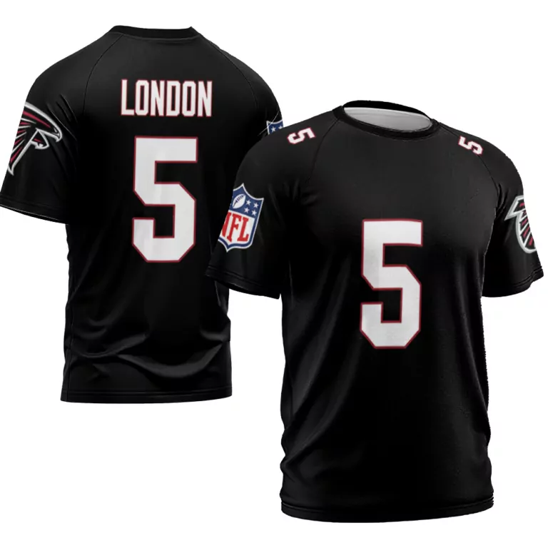 Drake London 5 Atlanta Falcons Jersey Black Men Apparel White Red Vapor Limited
