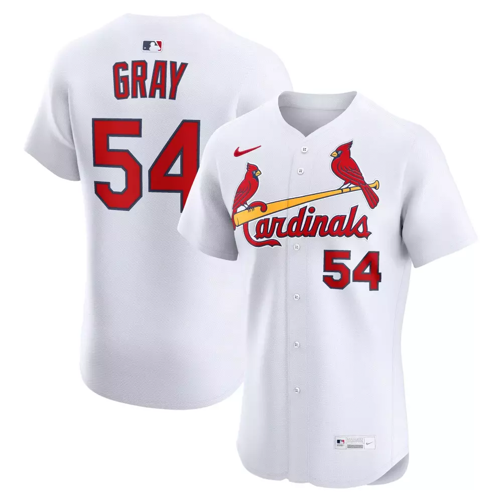 Sonny Gray 54 Cardinals Jersey White Men Red Yellow Home Elite