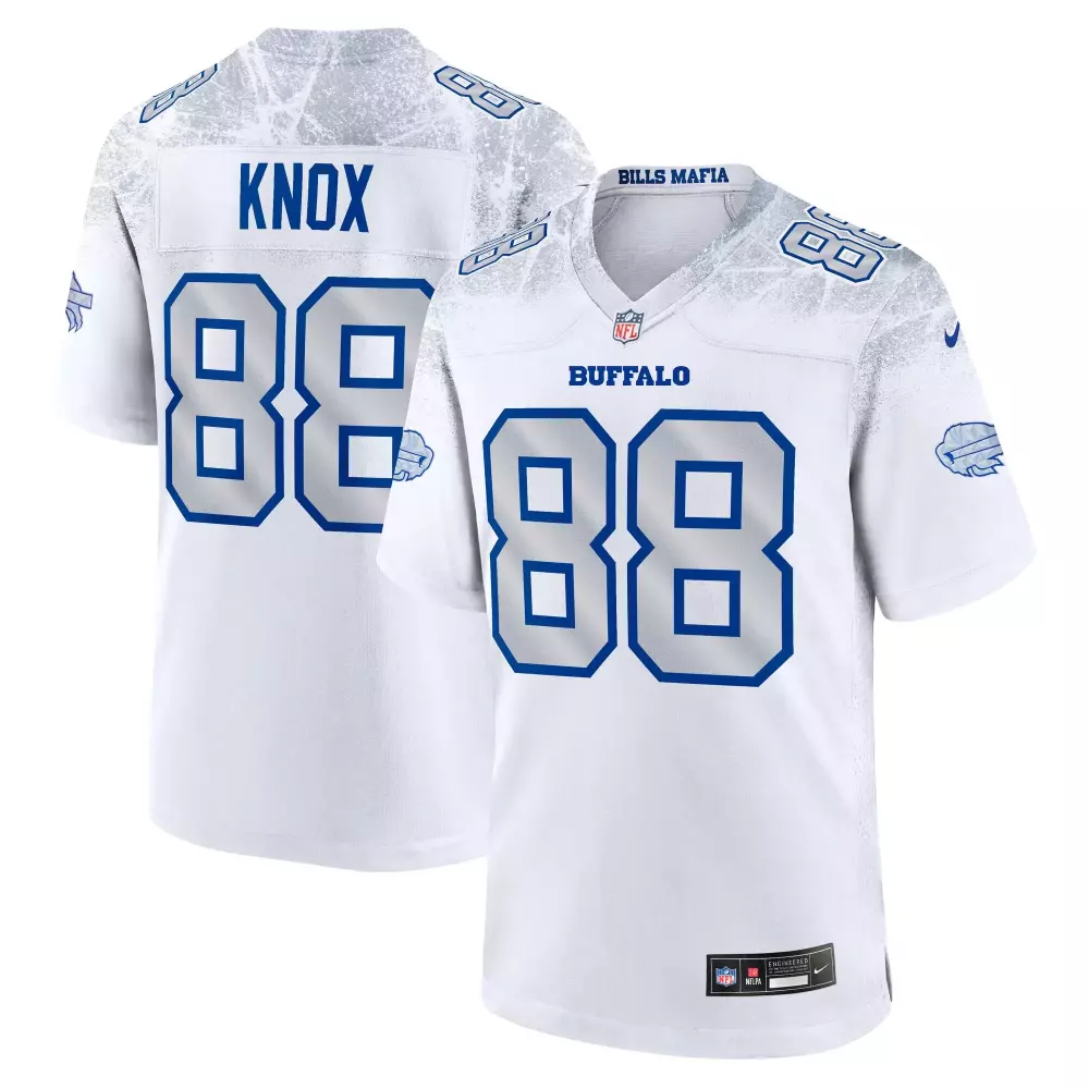 Dawson Knox 88 Buffalo Bills Jersey White Mafia Men NFL Alternate Split Design Blue