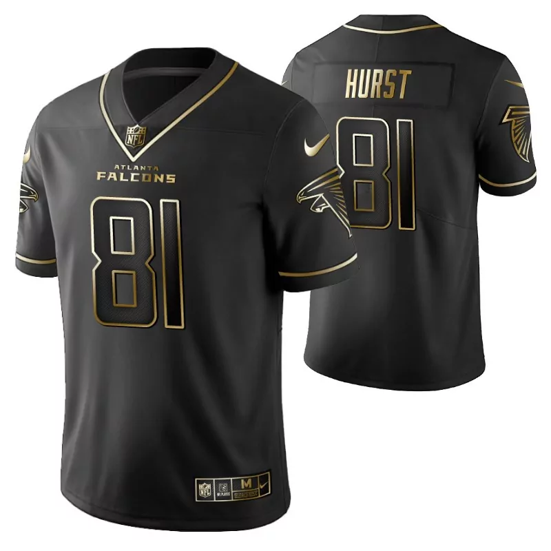 Hayden Hurst 81 Atlanta Falcons Jersey Black Men Gold
