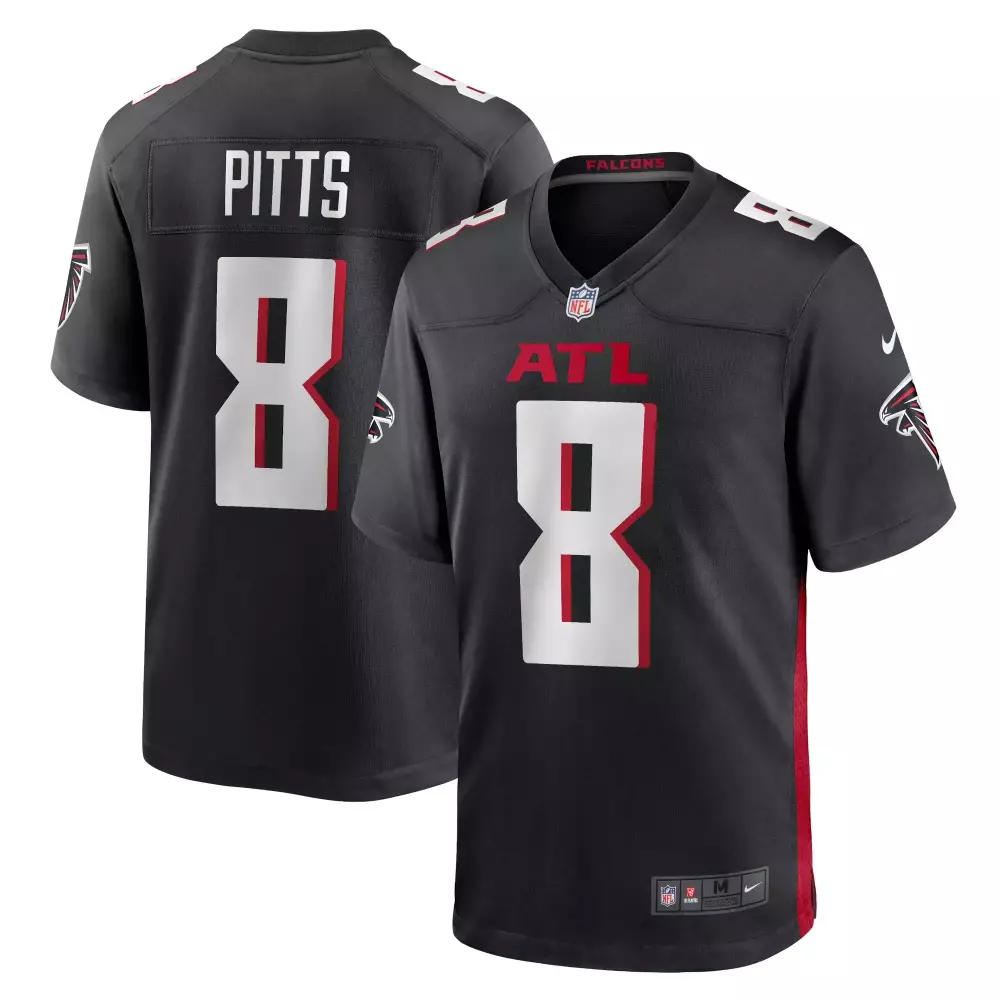 Kyle Pitts 8 Atlanta Falcons Jersey Black Men White Red Game