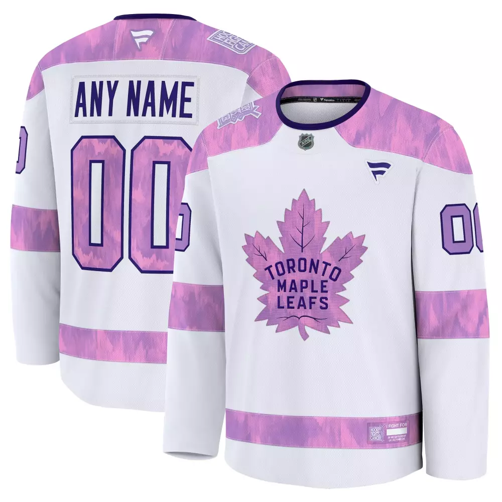 Toronto Maple Leafs Jersey White Pink Breast Cancer Awareness Fanatics Fight Hockey