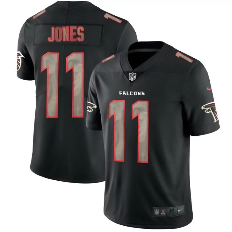 Julio Jones 11 Falcons Jersey Black Men Replica Red Grey Stitched